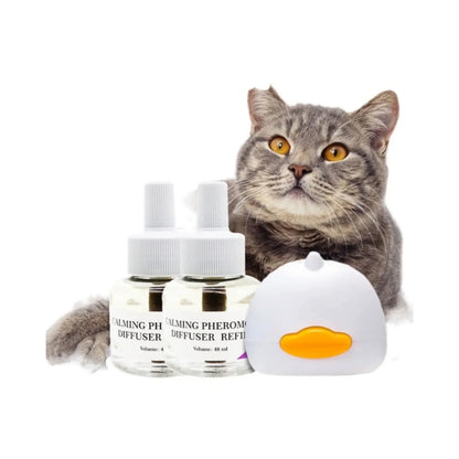 Cat Pheromone Plug-In Diffuser Starter Kit – 30-Day Calming Refill for a Relaxed Home