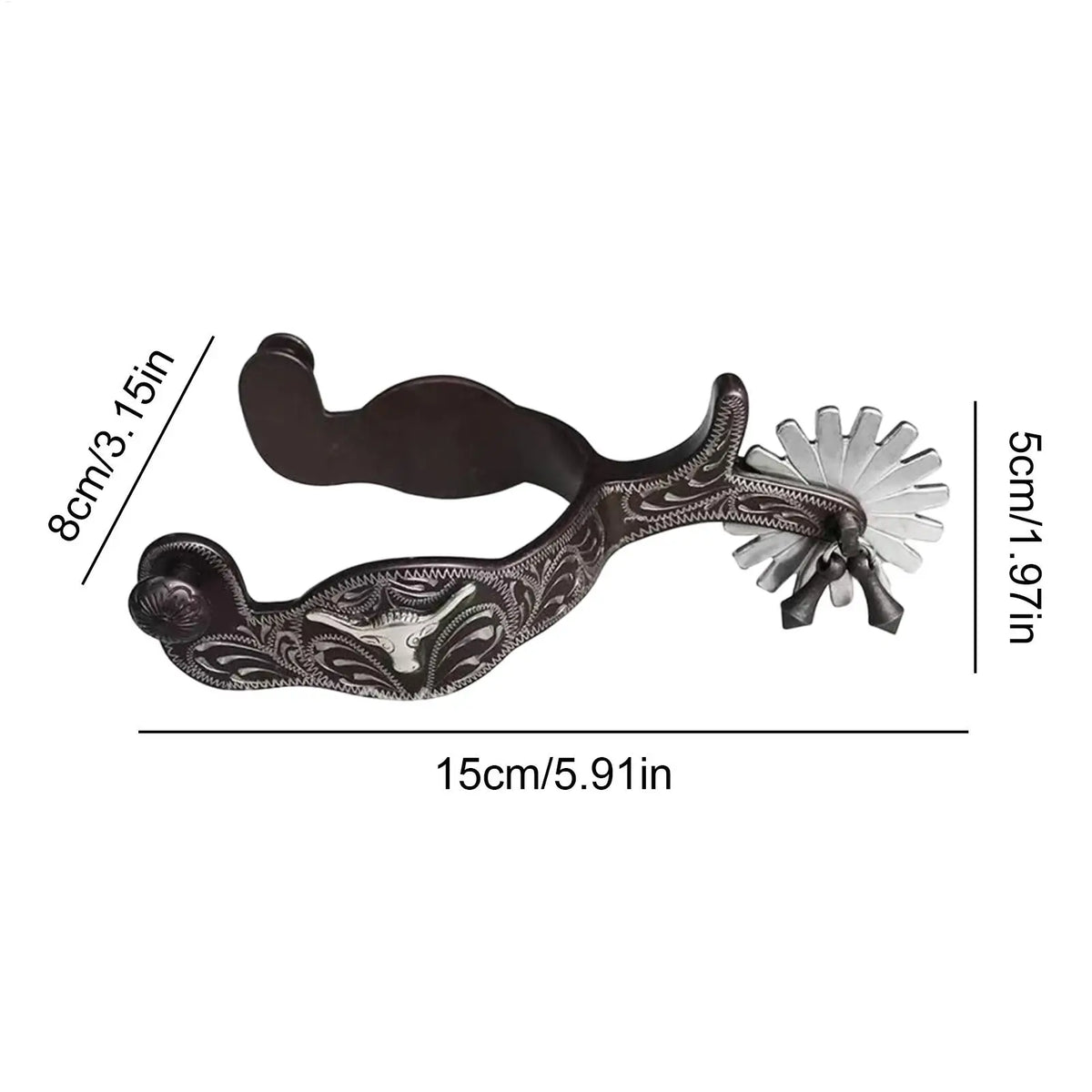 Western Horse Spurs – Classic Wheel Rowel Equestrian Riding Boot Spurs (1 Pair)