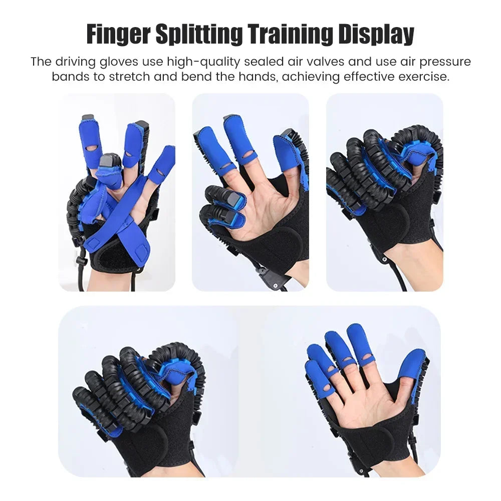 Hand Rehabilitation Exercise Robot Glove, Left and Right Hand Training Device, Finger Exerciser for Hand Mobility and Recovery