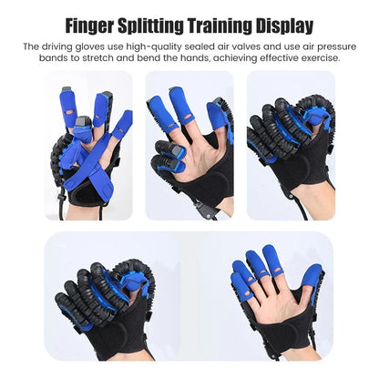 Hand Rehabilitation Exercise Robot Glove, Left and Right Hand Training Device, Finger Exerciser for Hand Mobility and Recovery