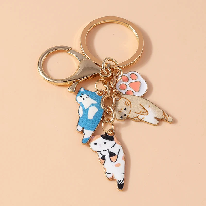 Enamel Horse Unicorn Keychain, Cute Animal Key Ring Pendant, Car Key Holder, Handbag Accessory, DIY Jewelry Gift for Women and Girls