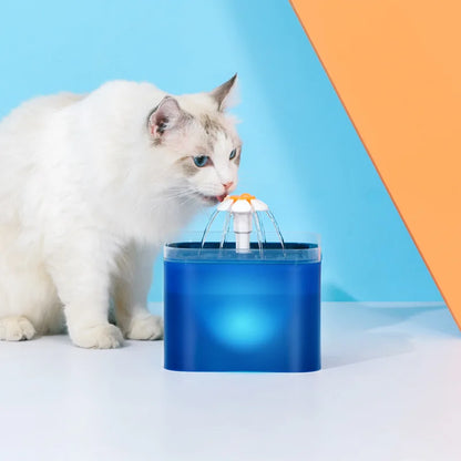 2L Automatic Pet Water Fountain – USB Recirculating Filter with LED Light for Cats & Dogs