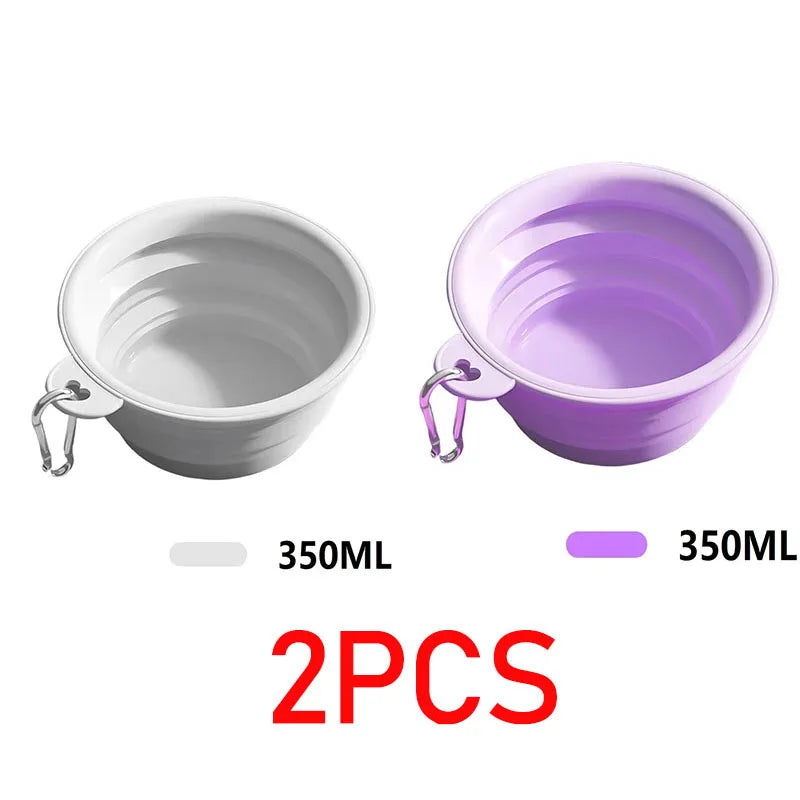 350ML Folding Dog Dish Collapsible Pet Bowl Water for Dog Drinking Bowl Cat Water Bowl Drinking Fountains for Dogs