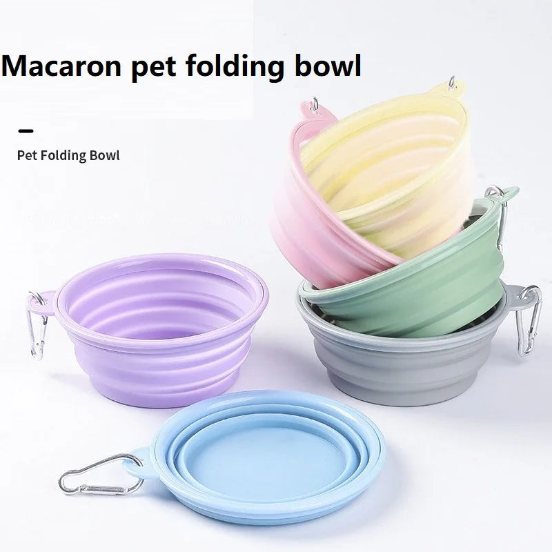 350ml Folding Dog Bowl – Collapsible Silicone Travel Water & Food Dish for Dogs & Cats