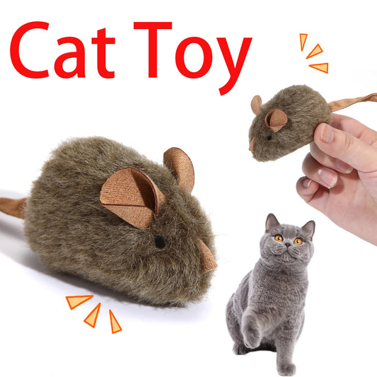 Interactive Mouse Plush Cat Chew Toy Squeaky Imitation Mice Bite Resistant Kitten Toy Interactive Plush Cat Toy Supplies