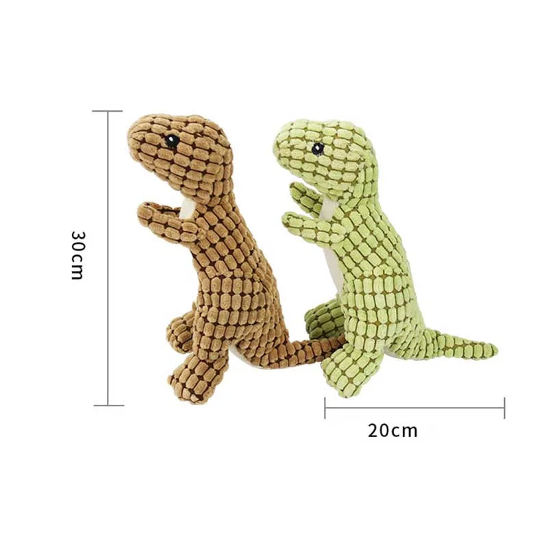 Funny Dinosaur Plush Dog Toy – Squeaky Stuffed Chew Toy for Training, Teething & Exercise