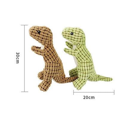 Funny Dinosaur Plush Dog Toy – Squeaky Stuffed Chew Toy for Training, Teething & Exercise