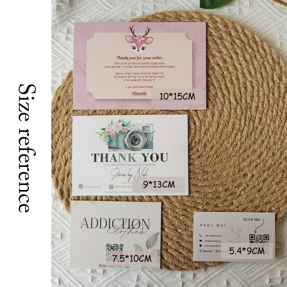 Custom Thank You Cards – Personalized Business Cards, Postcards & Wedding Invitation Printing with Logo