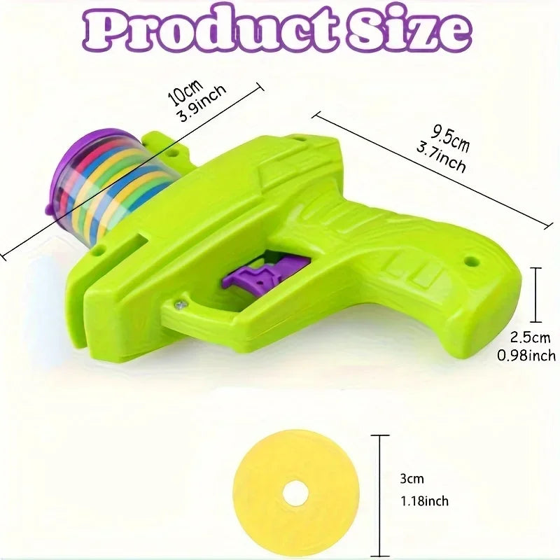 Pet Toy Launcher with Colorful Flying Discs – Interactive Chase Toy for Dogs, Cats & Kittens (Indoor & Outdoor)