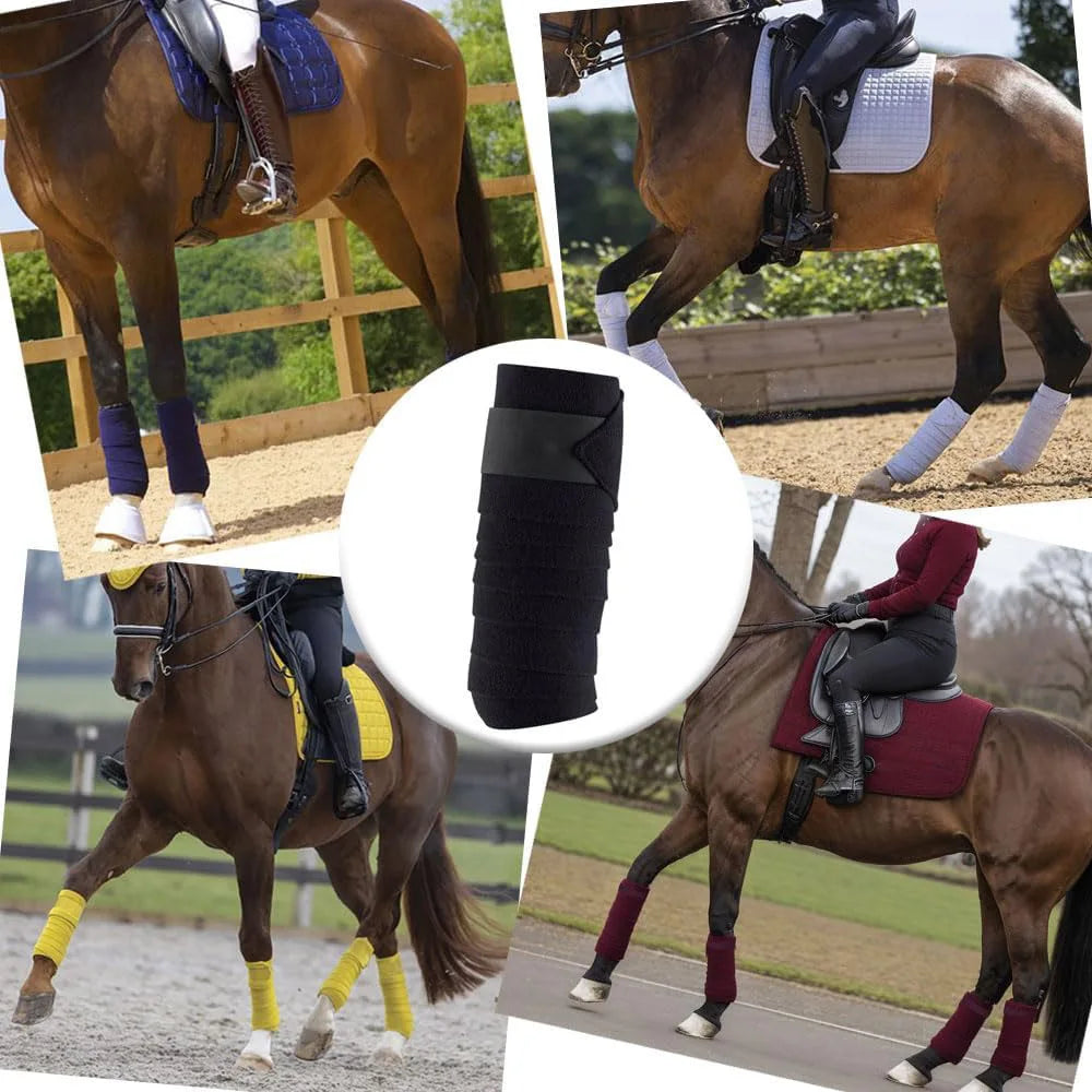Polar Fleece Horse Leggings – Tendon Protection & Support Bandages (2pcs)