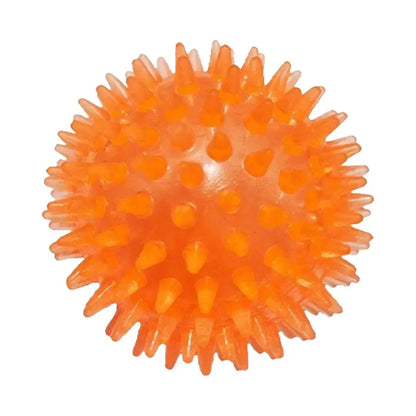 TPR Squeaky Ball Dog & Cat Toy – Spiky Textured Ball for Teeth Cleaning & Training