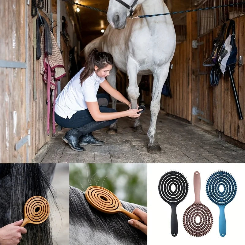 Horse Grooming Comb – Fluffy Mane & Tail Detangling Styling Brush (1pc)