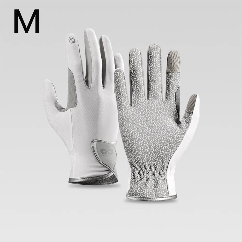 Breathable Equestrian Riding Gloves, Non-Slip Lightweight Sun Protection