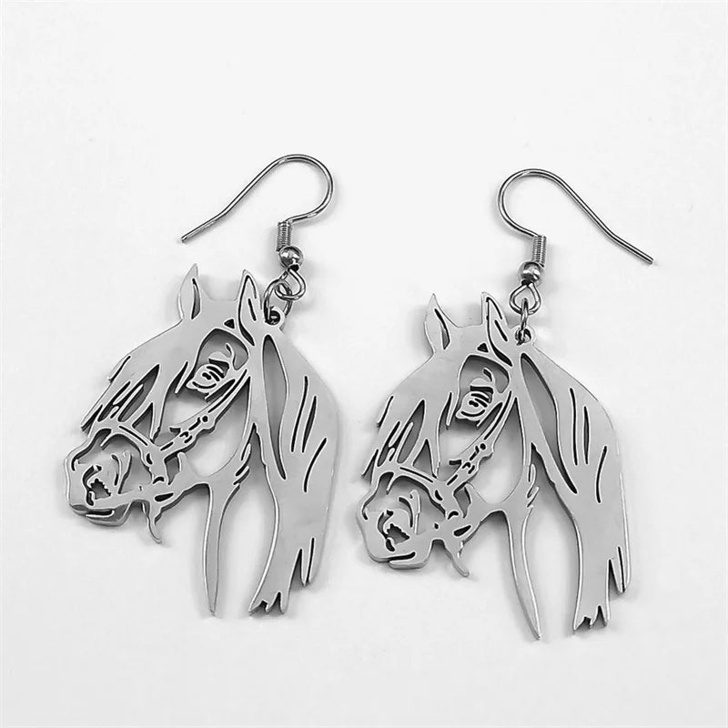 Horse Head Pendant Necklace – Stainless Steel Animal Jewelry for Women & Men (N2026)