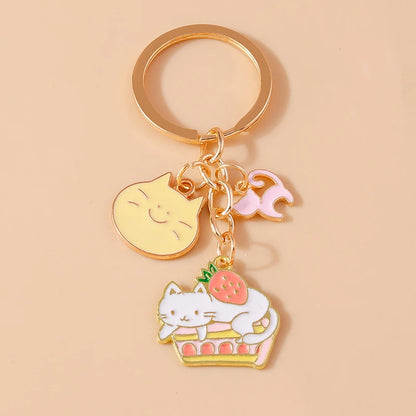 Enamel Horse Unicorn Keychain, Cute Animal Key Ring Pendant, Car Key Holder, Handbag Accessory, DIY Jewelry Gift for Women and Girls