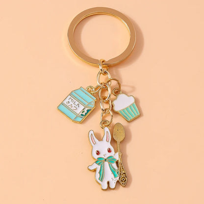 Enamel Horse Unicorn Keychain, Cute Animal Key Ring Pendant, Car Key Holder, Handbag Accessory, DIY Jewelry Gift for Women and Girls