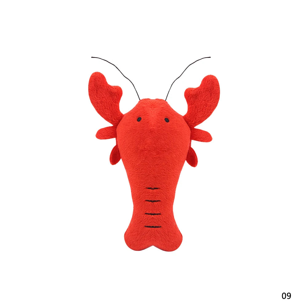 Cute Plush Squeaky Dog Toy, Cartoon Fruit Animal Chew Toy, Interactive Puzzle Toy for Dogs and Cats