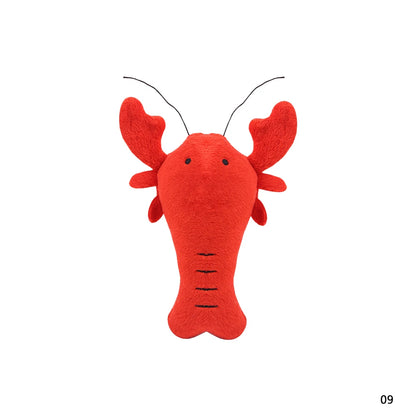 Cute Plush Squeaky Dog Toy, Cartoon Fruit Animal Chew Toy, Interactive Puzzle Toy for Dogs and Cats