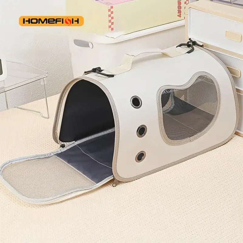 Portable Foldable Pet Carrier Bag – Breathable Shoulder Carrier for Small Dogs & Cats