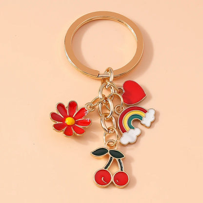 Enamel Horse Unicorn Keychain, Cute Animal Key Ring Pendant, Car Key Holder, Handbag Accessory, DIY Jewelry Gift for Women and Girls