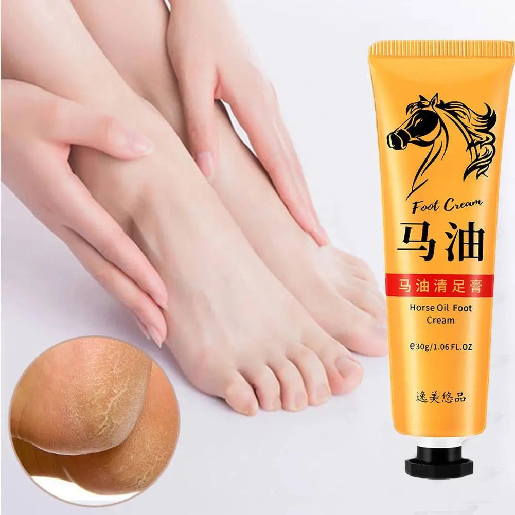 Horse Oil Foot Cream Stick, Moisturizing Balm for Dry & Cracked Heels