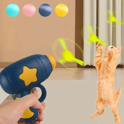 Interactive Cat Training Toy – Mini Flying Disc Launcher for Kittens, Chasing & Fetch Games, Fun Pet Exercise Toy