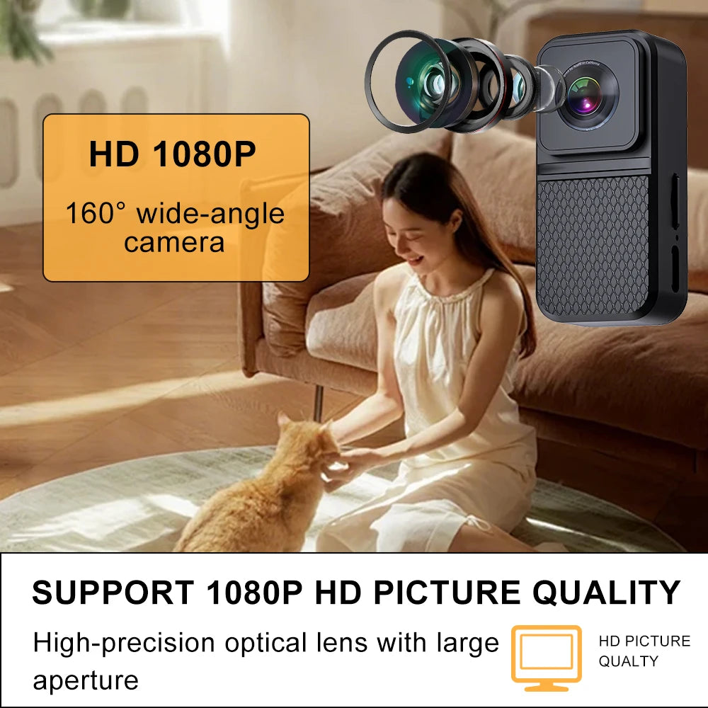 1080P Wireless Pet Collar Camera, HD Video Recorder for Dogs & Cats, No WiFi