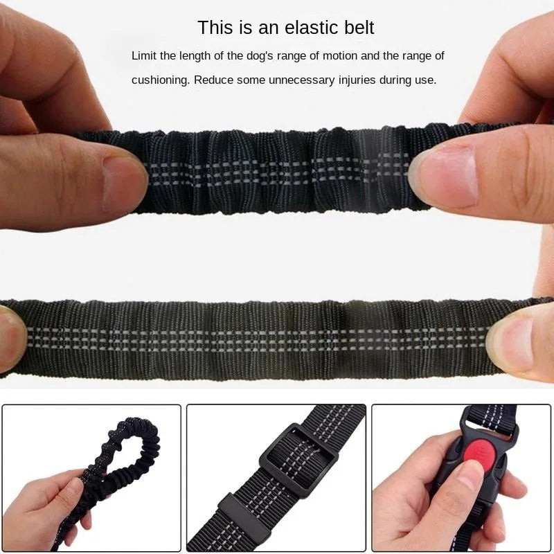 Hands-Free Dog Leash – Adjustable Waist Belt for Walking, Running & Jogging