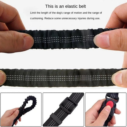 Hands-Free Dog Leash – Adjustable Waist Belt for Walking, Running & Jogging
