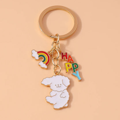 Enamel Horse Unicorn Keychain, Cute Animal Key Ring Pendant, Car Key Holder, Handbag Accessory, DIY Jewelry Gift for Women and Girls