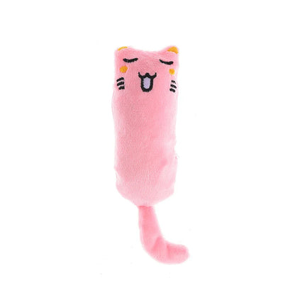 Cute Interactive Catnip Plush Cat Toy – Squeaky Chew Toy for Teeth Grinding & Play