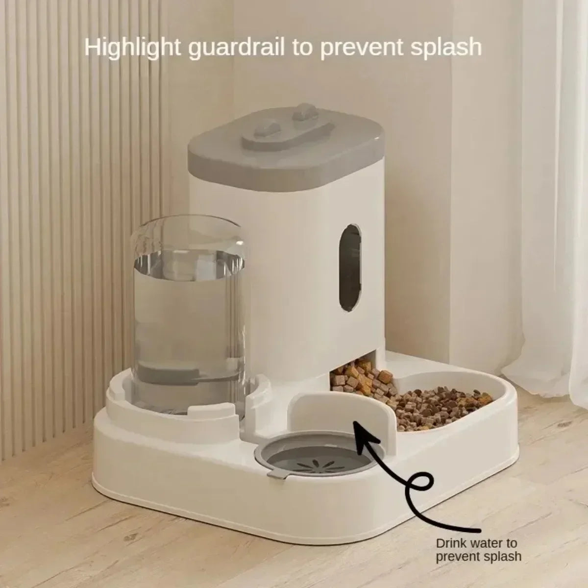 Automatic Pet Feeder with Water Fountain – Large Capacity Food Storage Dispenser for Cats & Dogs