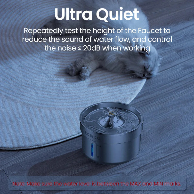 Stainless Steel Automatic Pet Water Fountain, Smart Cat & Dog Drinking Dispenser