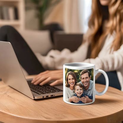 Custom 11oz Photo Coffee Mug – Personalized Picture & Text Mug Gift for Boyfriend, Girlfriend & Friend
