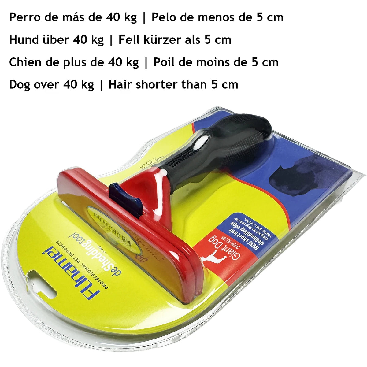 Pet Grooming Brush & Comb – Dog & Cat Hair Detangler, Knot Remover & Anti-Lice Grooming Tool for Short & Long Hair
