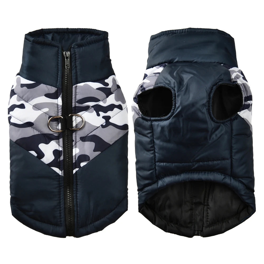 Waterproof Camouflage Dog Coat – Warm Winter Vest for Small & Medium Dogs, Pug & Yorkshire Terrier Jacket