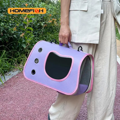 Portable Foldable Pet Carrier Bag – Breathable Shoulder Carrier for Small Dogs & Cats