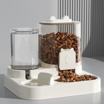 Automatic Pet Feeder with Water Fountain – Large Capacity Food Storage Dispenser for Cats & Dogs
