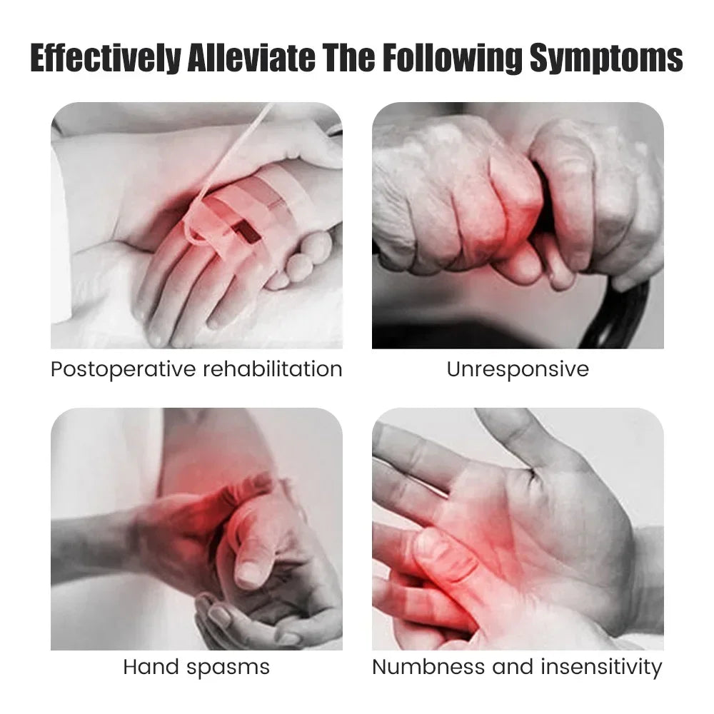 Hand Rehabilitation Exercise Robot Glove, Left and Right Hand Training Device, Finger Exerciser for Hand Mobility and Recovery