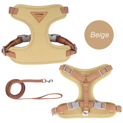 Pet Harness & Leash Set for Cats & Small Dogs, Breathable Durable Walking Harness