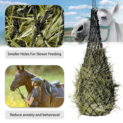 Durable Small-Hole Horse Hay Net, Slow Feed Hay Bag