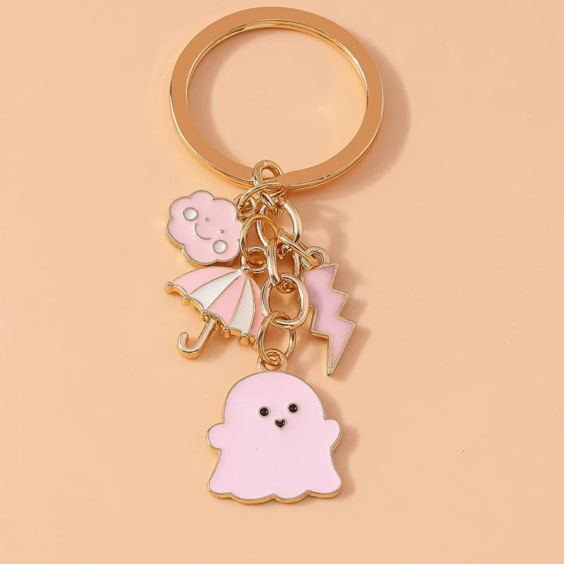 Enamel Horse Unicorn Keychain, Cute Animal Key Ring Pendant, Car Key Holder, Handbag Accessory, DIY Jewelry Gift for Women and Girls