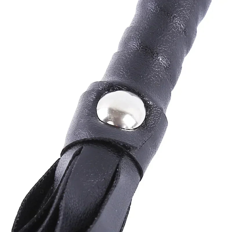 PU Leather Horse Riding Crop – Durable Equestrian Training Whip (Black)