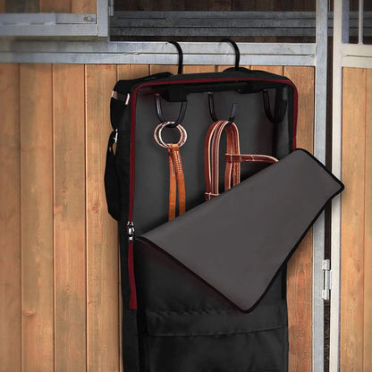 Horse Tack Storage & Carry Bag – Organizer with 3-Prong Tack Rack