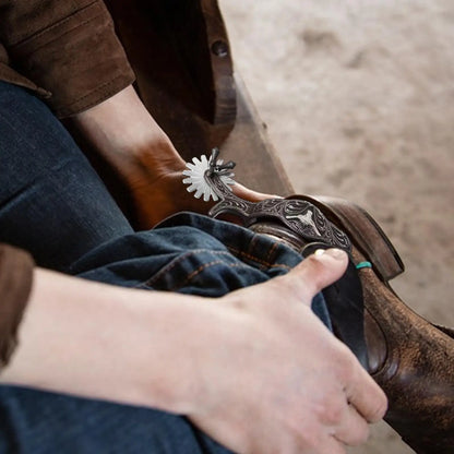 Western Horse Spurs – Classic Wheel Rowel Equestrian Riding Boot Spurs (1 Pair)