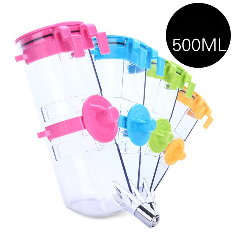 Hanging Pet Water Dispenser for Cages – Automatic Drinking Fountain with No-Leak Spout