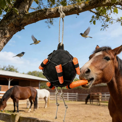 ChatGPT said:
Horse Carrot Feeding Ball & Hay Feeder – Hanging Treat Dispenser for Horses, Goats & Sheep, Stress Relief & Foraging Toy





Odoo Inc
Run your business o