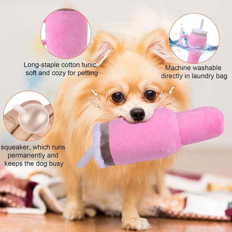 Safe Squeaky Dog Cup Toy – Durable Chew Toy for Small, Medium & Large Dogs (Aggressive Chewers)